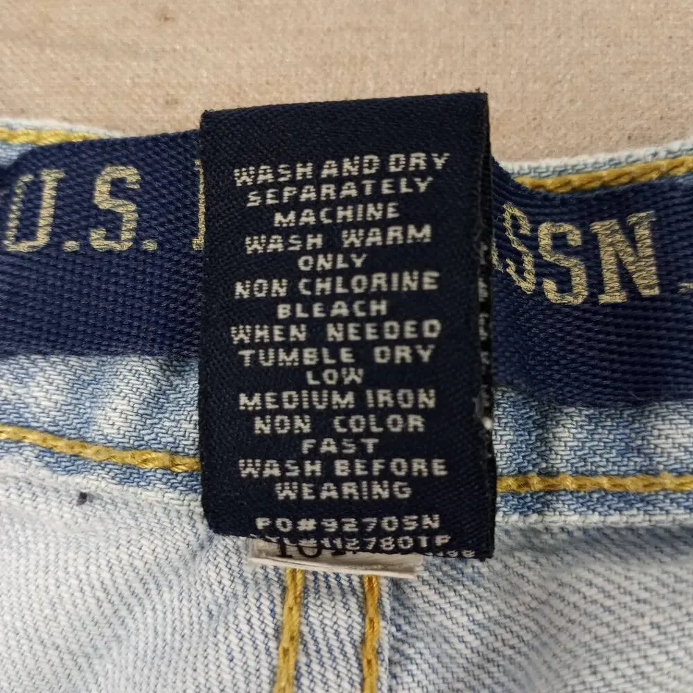 U.S. Polo Assn Men's Distressed 'Painter' Style Jeans Shorts. 34